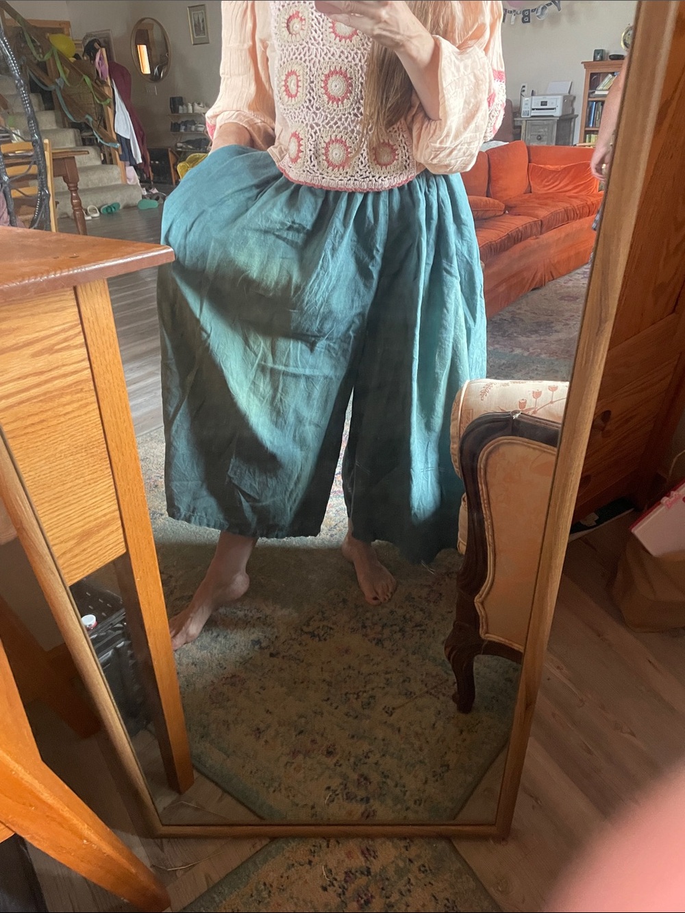 Linen Extra Wide Leg Culottes OS